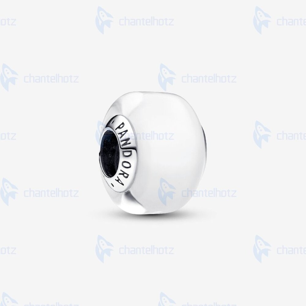 Pandora White Mini Murano Glass Charm